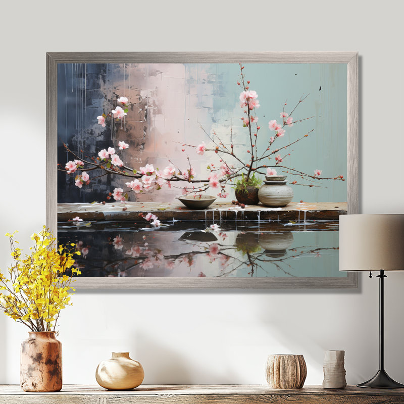Asian Art Zen Garden II, reproduction d'art sur toile, Toile tendue, H 16 po x l 32 po x P 1 po