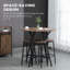 Ensemble 5 pièces de table de bar et chaises - noir et brun