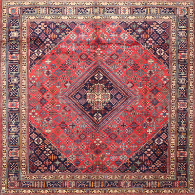Tapis traditionnel rose / bleu marine