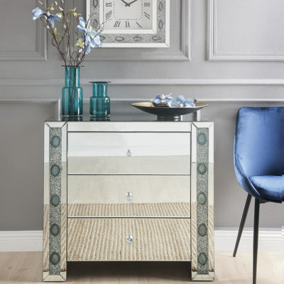 Console Sonia avec miroir et faux agate (assemblée)