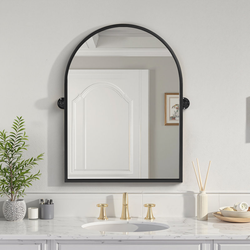 Miroir mural Avais, Noir, 31 po x 24 po