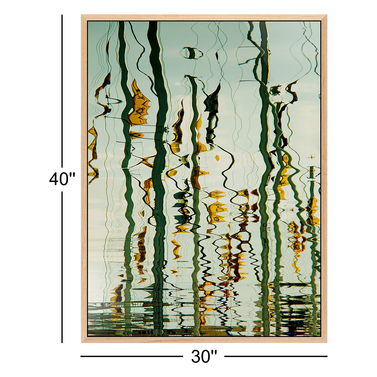 Wired by Geoffrey Baris - Floater Frame Print on Metal, Light Brown Framed, 40" H x 30" W x 2" D