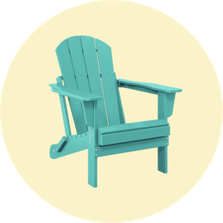Turquoise Adirondack chair