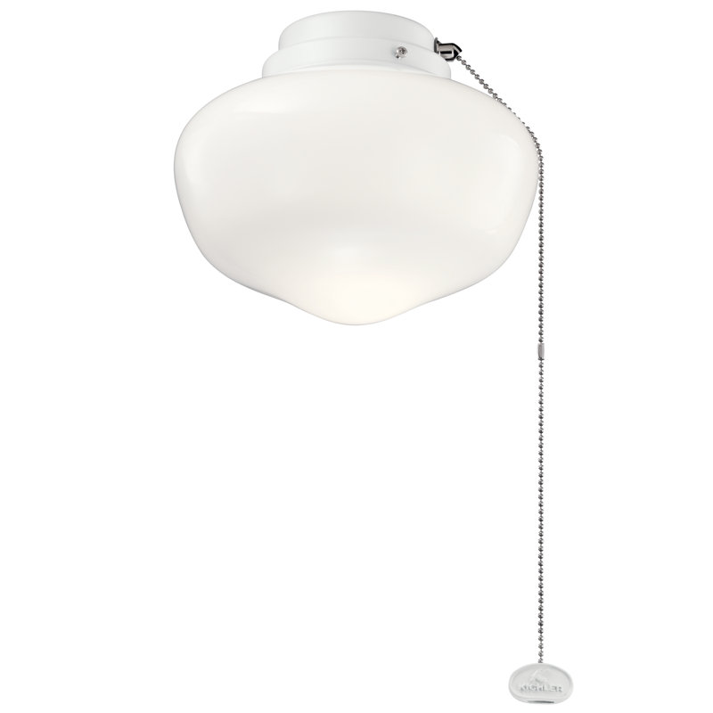 Ventilateur de plafond à DEL 1 lumière, Blanc mat