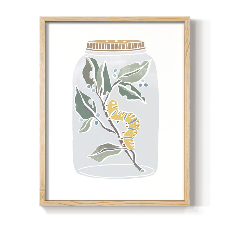 Nature Jar I Framed Print - Solid Wood, 21" H x 17" W