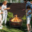 23" H x 36" W Steel Wood Burning Outdoor Fire Pit with Lid