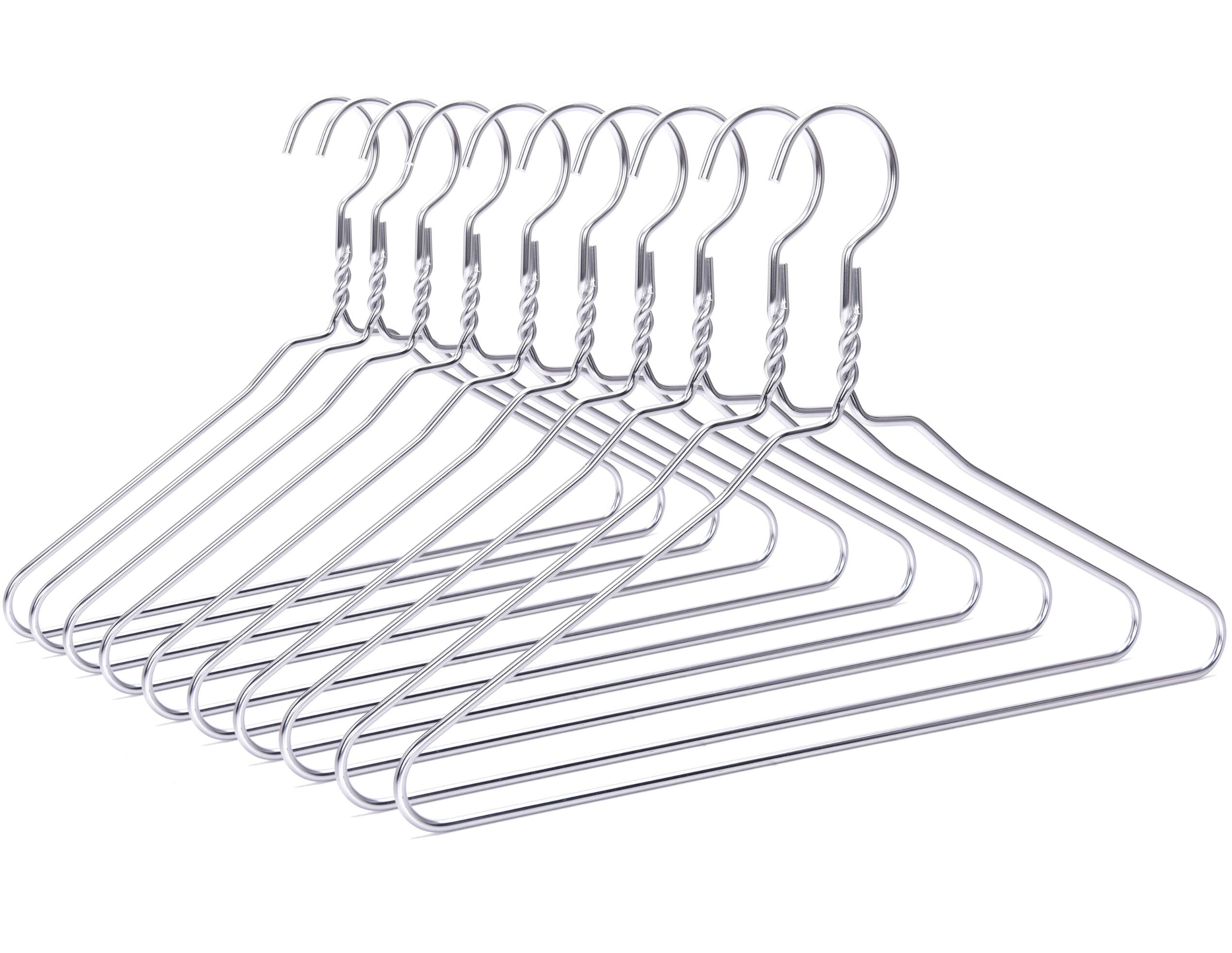 5 PACK HEAVY DUTY ADULT WHITE COAT HANGERS HANGER STRONG STEEL CLOTHES DRESS
