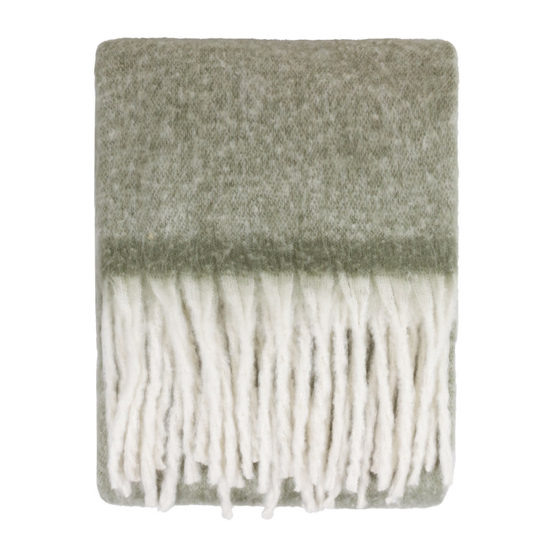 Cozy Machine Woven Throw Blanket, Green