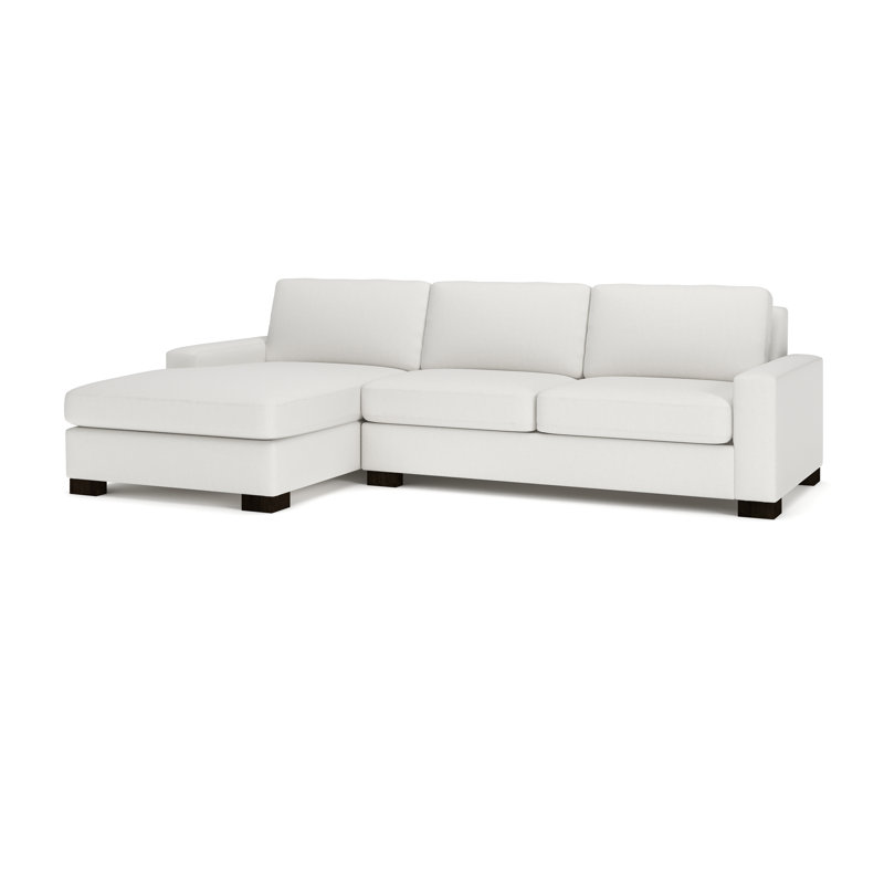 Canapé modulaire à méridienne 2 pièces 115 po Jonie, Oléfine beige Macarena, Orienté à gauche (vu de face)
