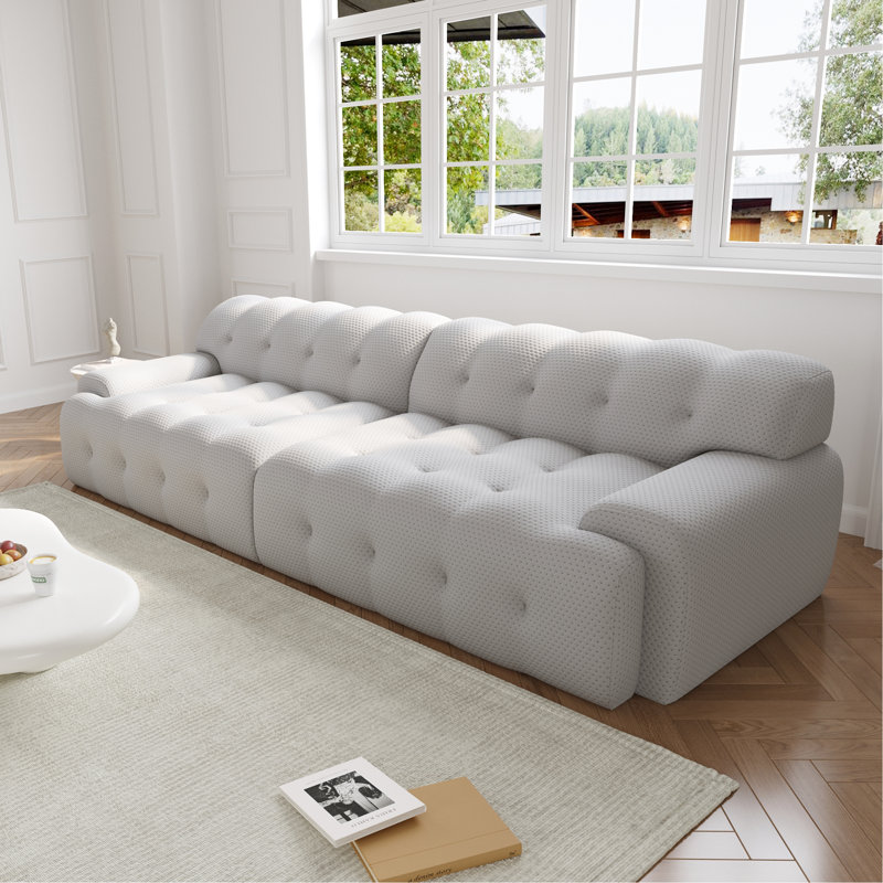 Causeuse 3 places Bubble, H 27,5 po x l 41,34 po x P 102,4 po, 3, Gris