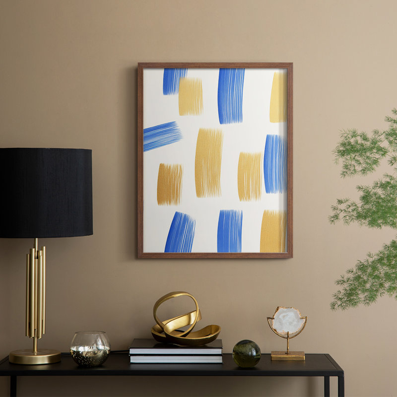 Abstract CDIX Framed Print - Ready To Hang, 14" H x 11" W, Brown