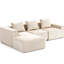 Corduroy Upholstered 4 Multi Person Modular Compression , Soft , Modern , No Assembly For Living Area With Fabric, Compression, Structure, Needed-825849994