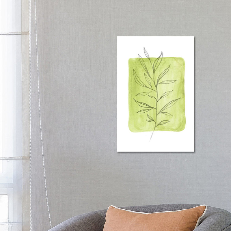 Olive Leaves by Whales Way - Print on Canvas, 66.04cm H x 45.72cm W x 3.81cm D, Wrapped Canvas