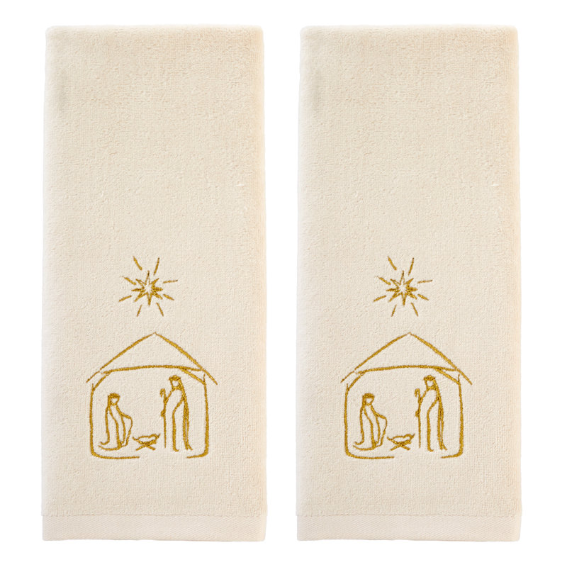 SKL Home Nativity Hand Towel (2-Pack), Cream