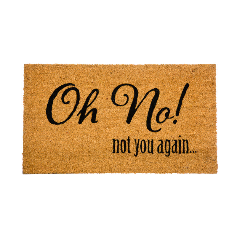 Tapis en fibre de coco 28 po x 16 po, Oh No!
