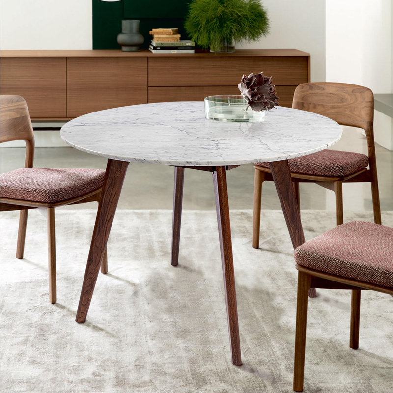 Table de salle à manger Crist Klima, Noyer, H 29,5 po x L 31,5 po x l 31,5 po