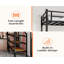 Lit mezzanine robuste avec bureau en L, grand espace de rangement et dispositifs de sécurité pour les pièces compactes-1787352106
