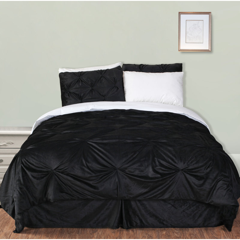 Comforter, Twin Comforter + 3 Additional Pieces, Black