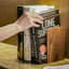 Non-skid Bookend Hold Heavy Books- 7x4x5in Wood Bookends for Heavy Books Heavy Duty