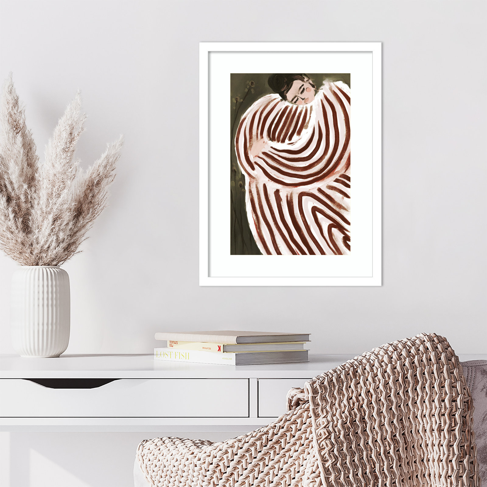 Galya "Sleeping Princess" Print, White , 21" H x 16" W