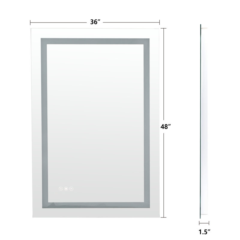 Sueko Flat Wall Mirror, 36'' x 48''