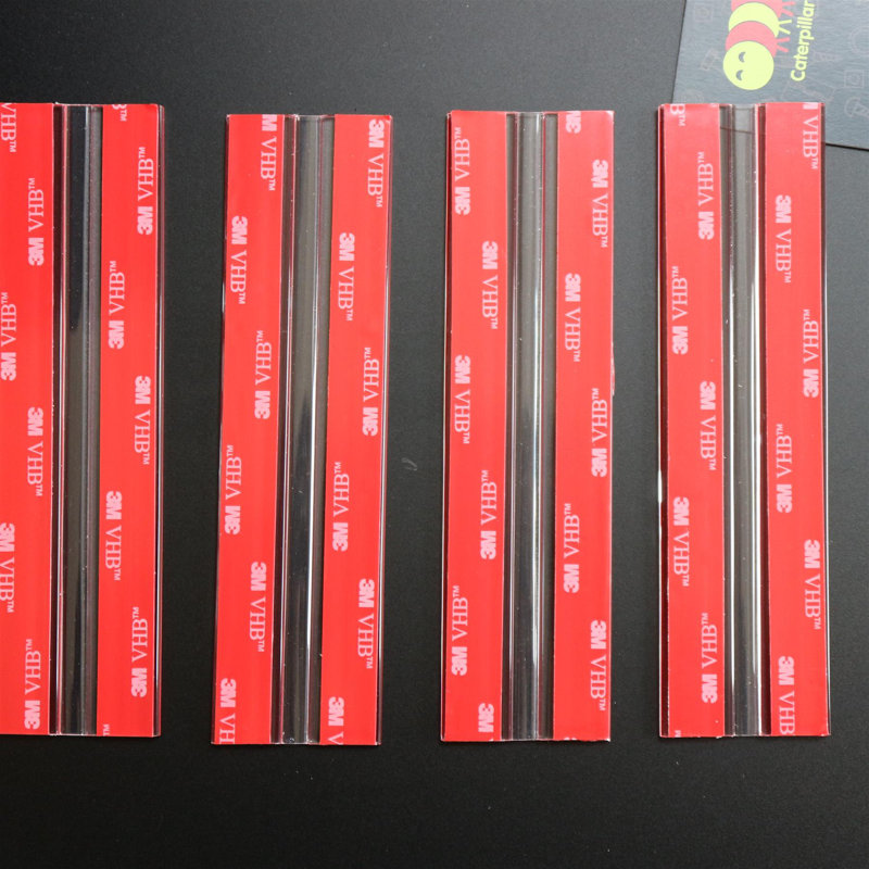 150mm Acrylic Flexible Hinges - No Glue Required Low Profile Plexiglass, Transparent, Continuous Acrylic Piano Hinges