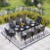 Alyah 8 - Person Metal Patio Dining Set with Extendable Rectangular Table