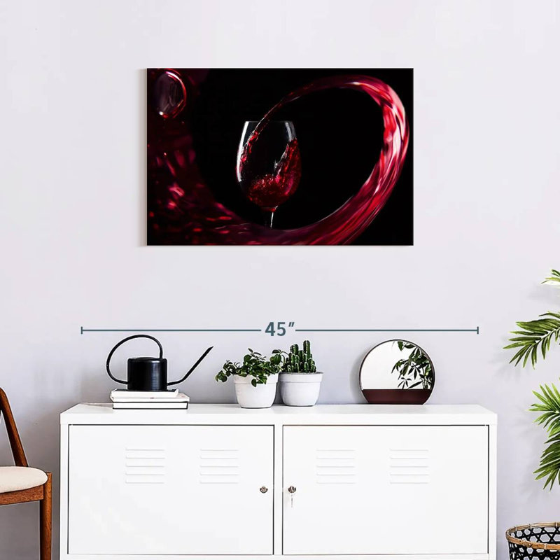 «Flowing Red Wine», reproduction sur toile, L 20 po x H 30 po