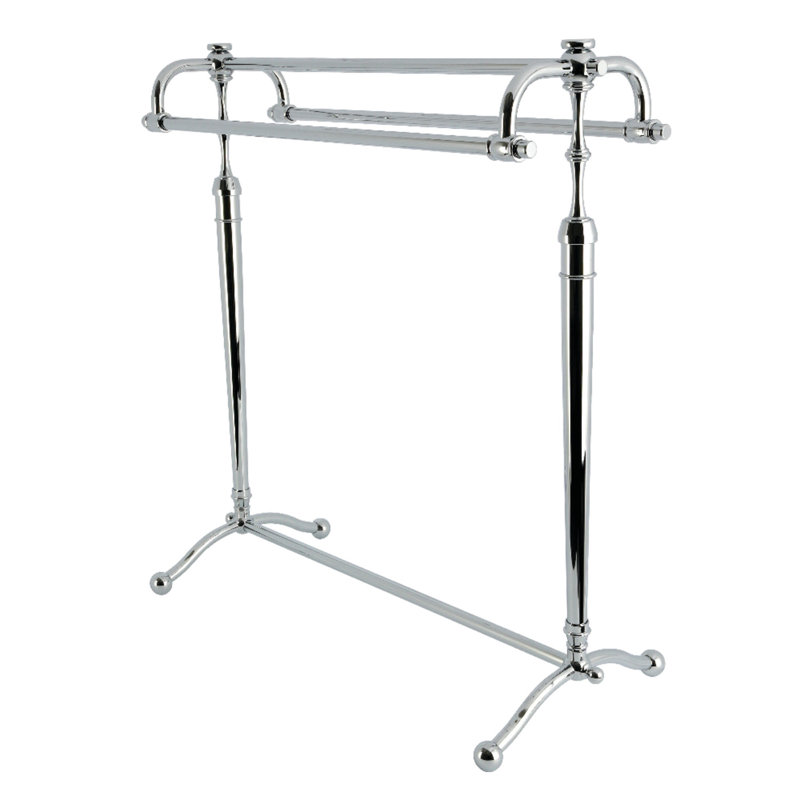 Porte-serviettes sur pied à 3 niveaux 28 pouces Kingston Brass Warwick, Chrome poli