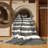Washable Pearl Gray White Striped Area Rug-106543831