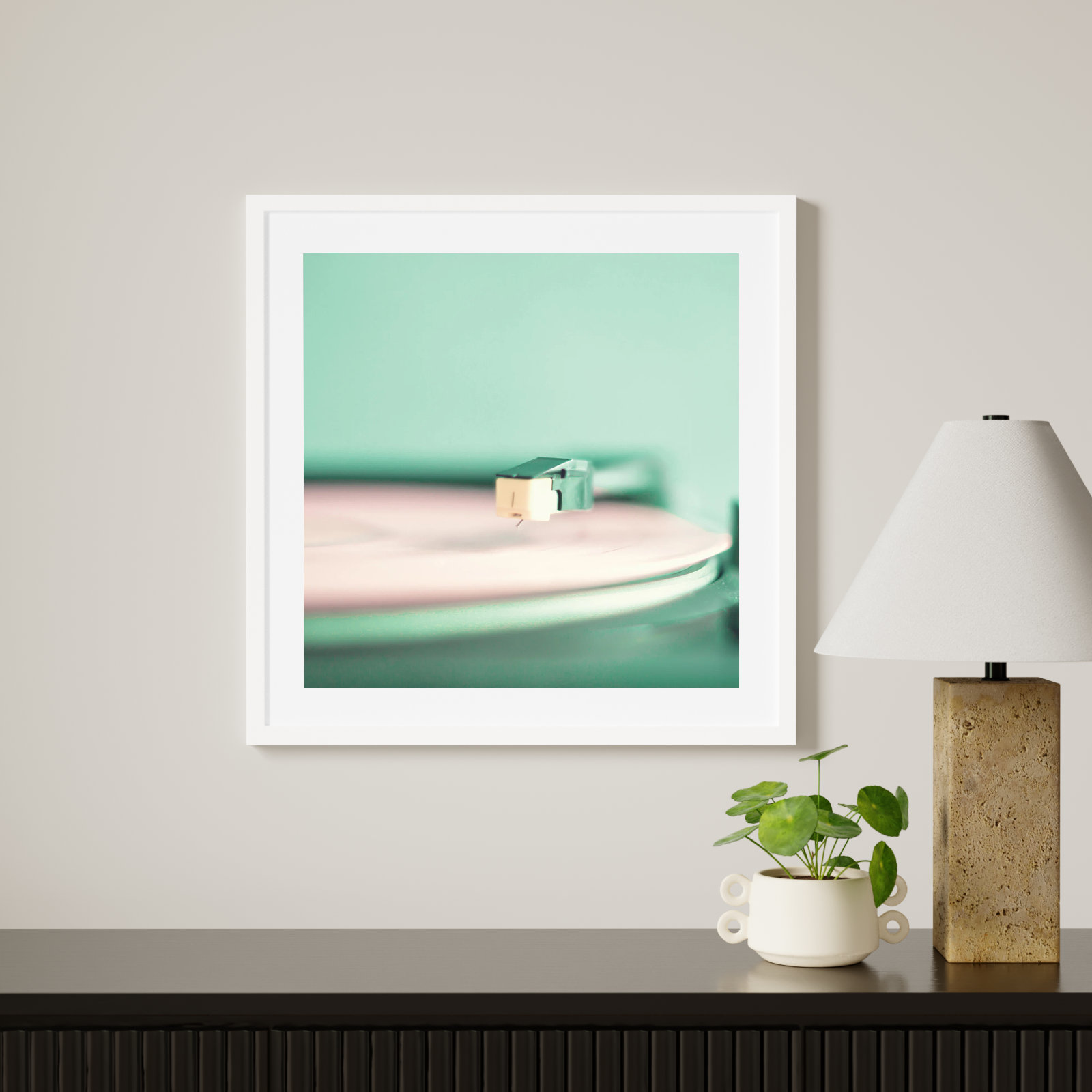Analogue by Caroline Mint, White, 25.25" H x 25.25" W x 0.88" D
