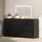  Wooden 9-Drawer Dresser For Bedroom, 63"W Dressers & Chest Of Drawers With Curved Profile Design, Black-7062962