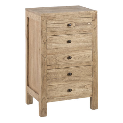 Noker 44cm W Solid Wood Bedside Table