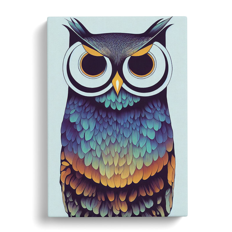 Luxurious Owl - Wrapped Canvas, 50cm H x 35cm W x 3cm D