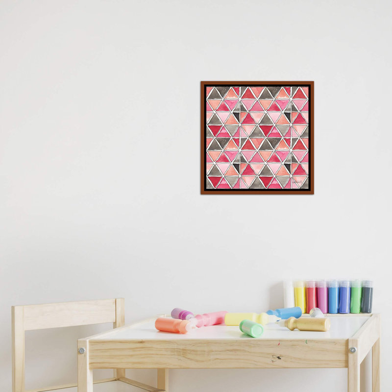 « chic accents pattern », art, Toile avec cadre en bois classique, H 18 po x l 18 po x P 1,5 po
