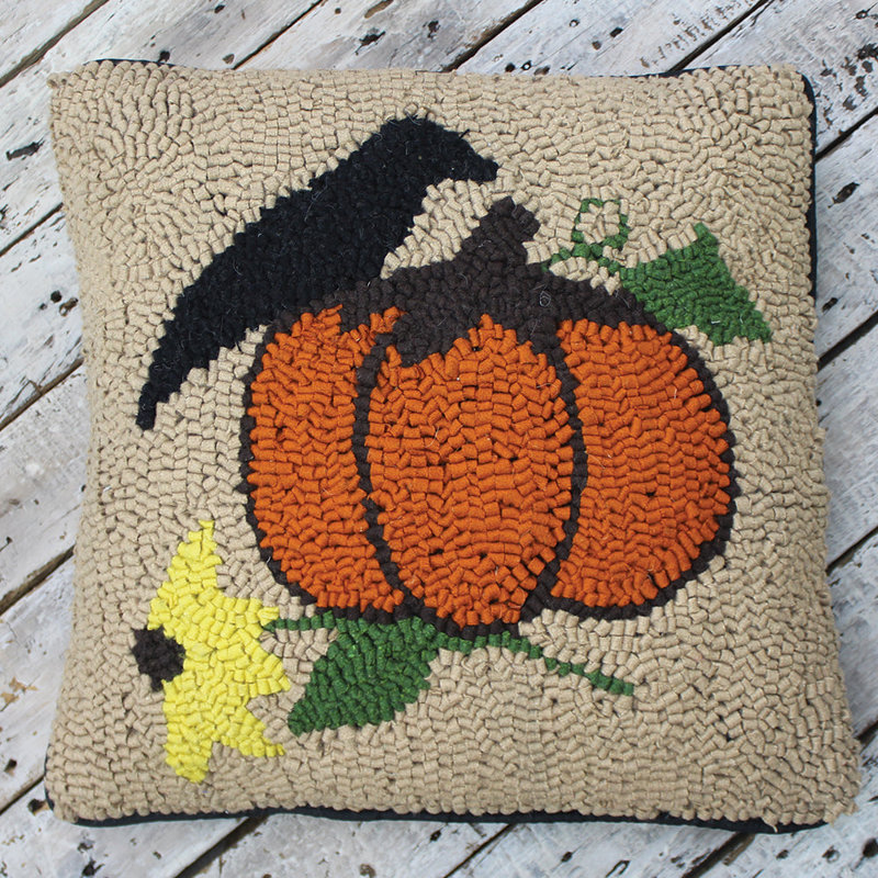 Floral Wool Reversible Pillow Cover