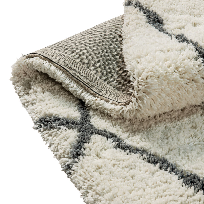 Tapis à poils longs Brittain Diamond, Rectangle 8 pi x 10 pi
