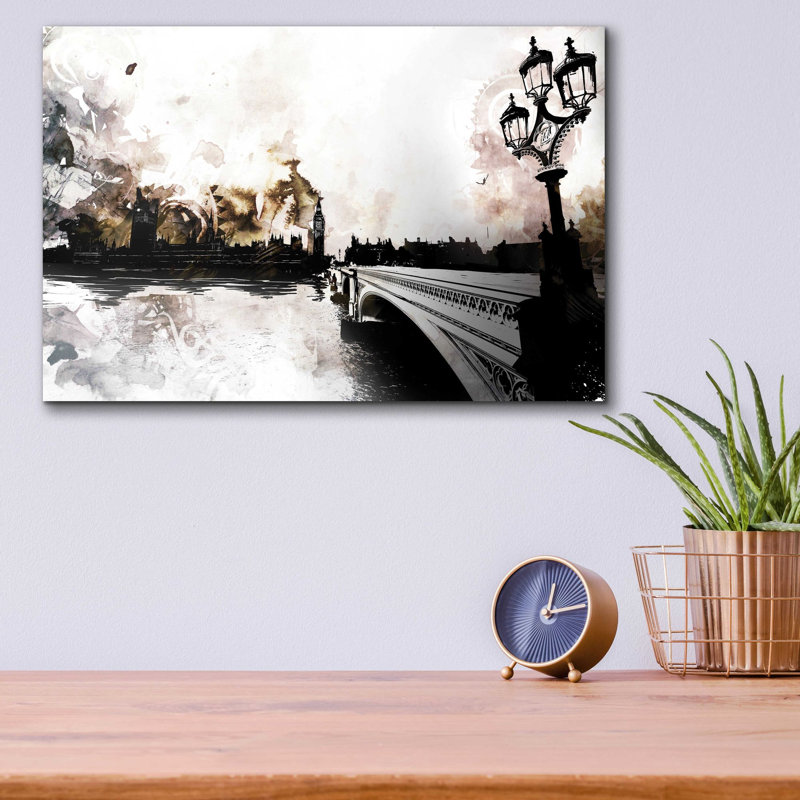 «The Thames» par Jonathan Lam, art mural en verre acrylique, H 12 po x l 16 po x P 0,12 po