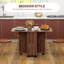 Louima Folding Dining Table for 4-6 on Wheels-1343722319