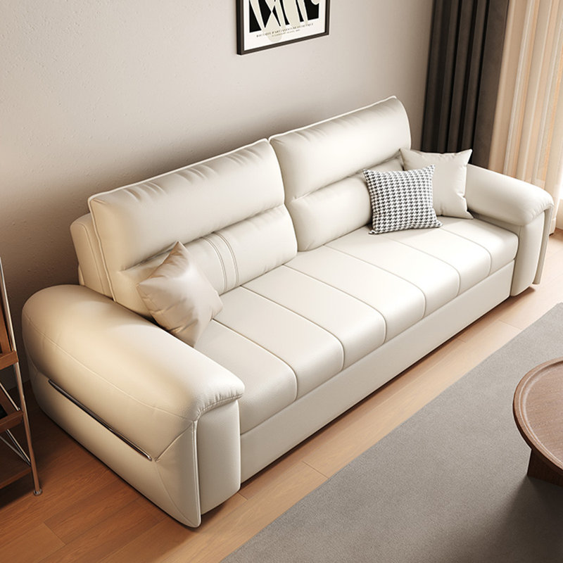 Canapé en cuir Minimalist Modern, H 36,6 po x l 86,6 po x P 32,3 po