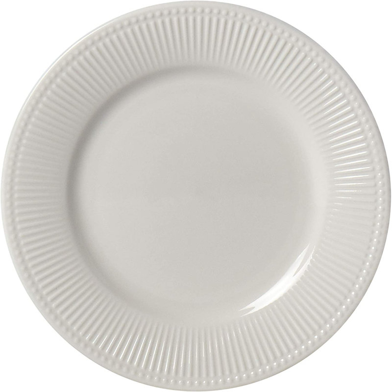 Embossed White Porcelain 16-Piece Dinnerware Set for 4