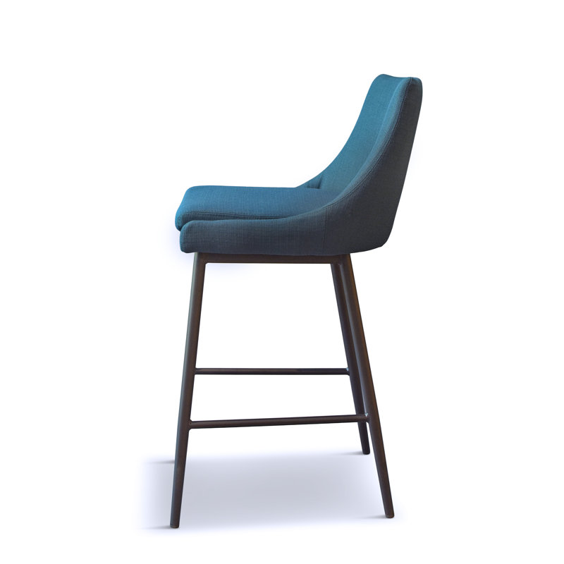 Charlz Bar Stool, Azure Blue, Counter Stool (26” Seat Height)