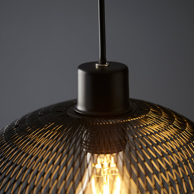 1 - Light Pendant, Matt Black Paint