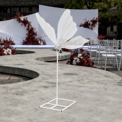 31.5 Inch Modern Wedding Electric Butterfly Floor Lamp Wedding Road Guide LED Standing Lamp