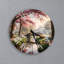 Horloge murale fleur de cerisier - art de printemps en verre trempé, paysage de rivière Sakura rose, chiffre romain, décoration de maison, cadeau de pendaison de crémaillère-896288130-896288131