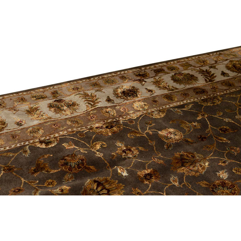Wool Oriental Area Rug in Green
