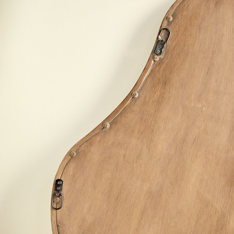 Dim Novelty Solid Wood Mirror, 33.46" x 25.59"