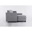 Petit canapé modulaire à 3 places modulaire en L avec canapé-lit modulaire gris clair