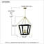 Luminaire suspendu 4 lumières noir terre