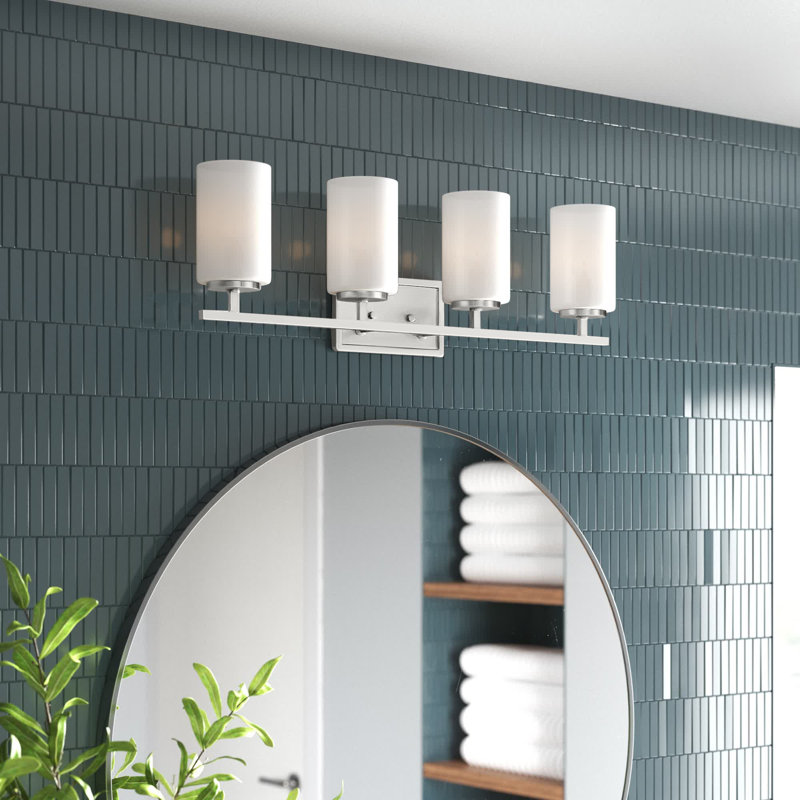 Charvic Light Dimmable Vanity Light, Brushed Nickel, 4